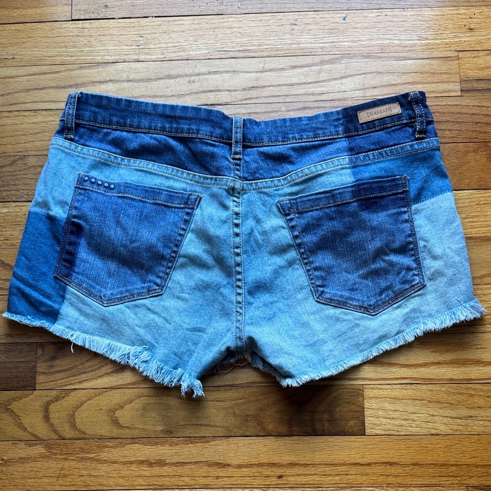 Blank NYC Patchwork Denim Shorts